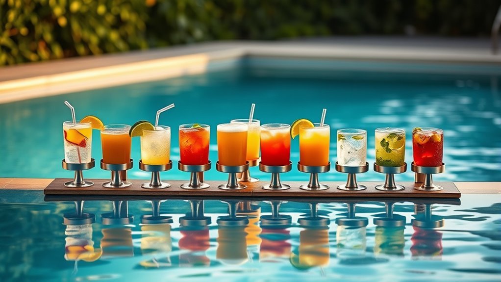 top swim spa drink holders
