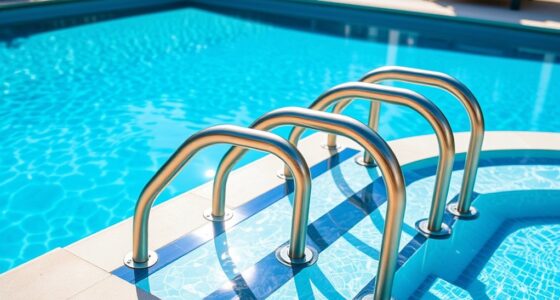 top swim spa handrail options