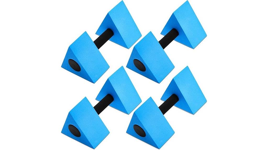 triangular pool water dumbbells