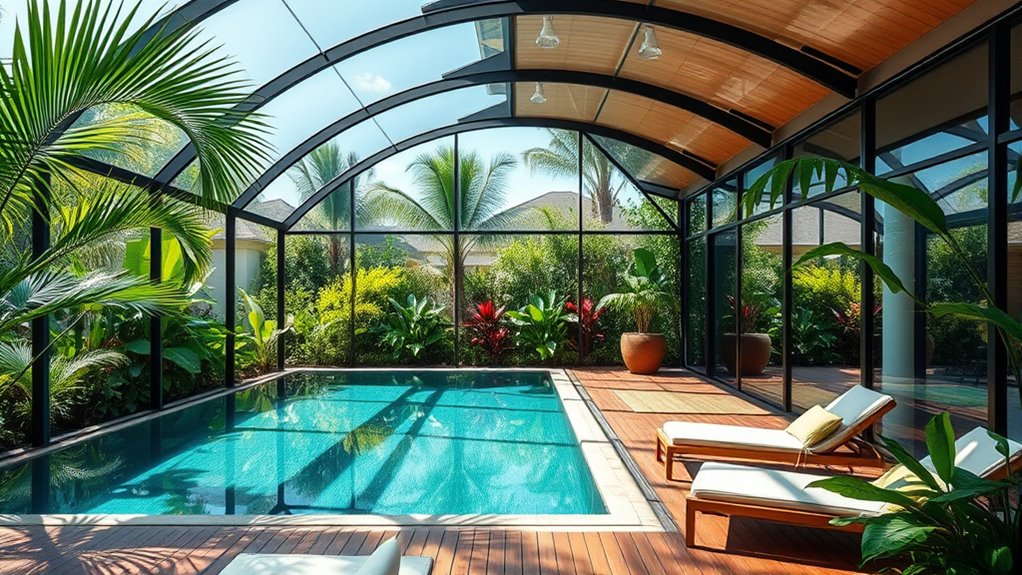 tropical lush privacy retreat