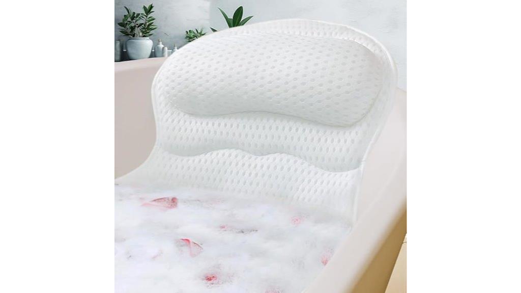 tub pillow with suction