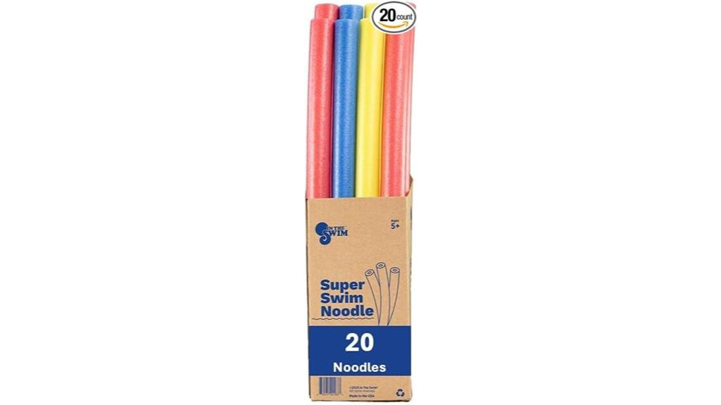 twenty foam pool noodles