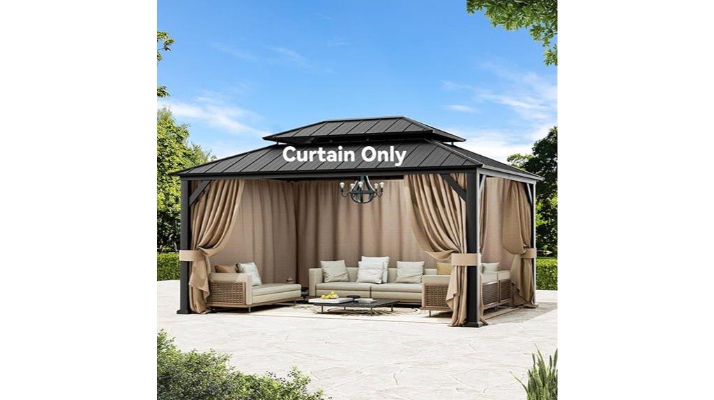 universal 4 panel gazebo curtains