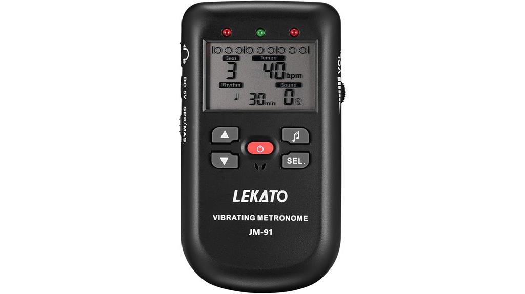 vibrating practice metronome device