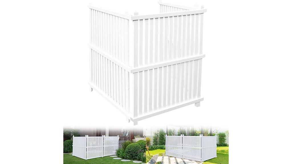 vinyl fence with metal stakes