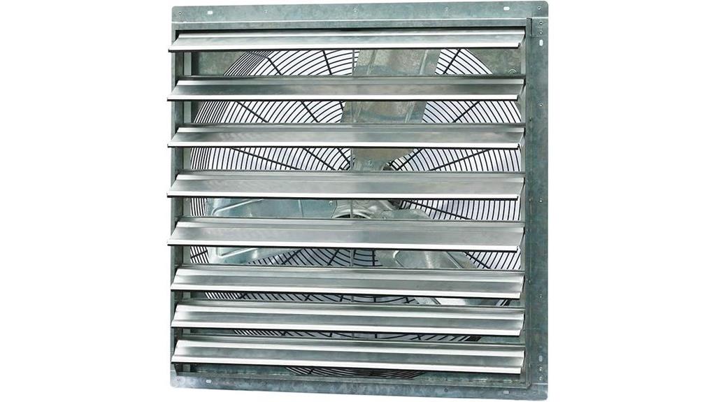 wall mounted shutter fan