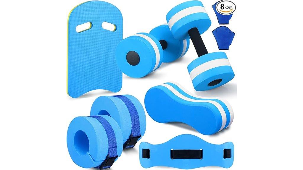 water aerobics equipment set