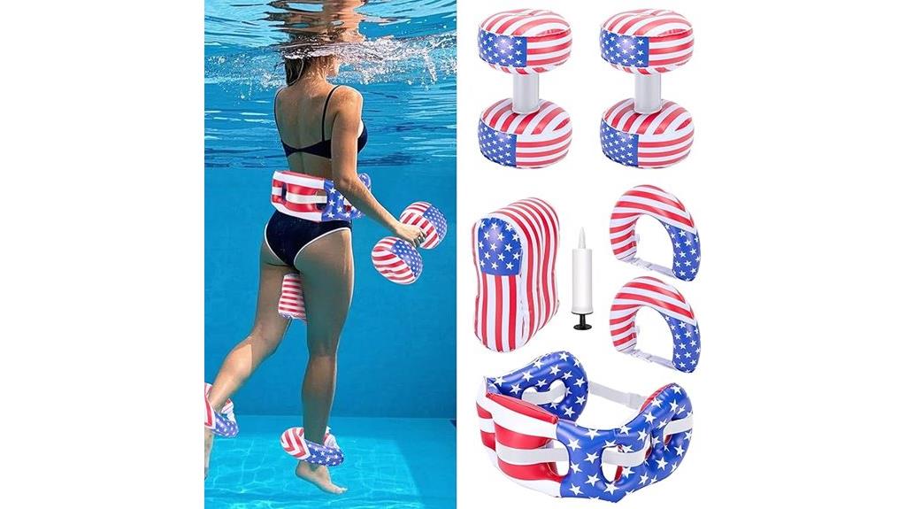 water exercise equipment set