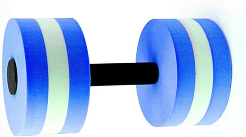 water resistant swimming dumbbells