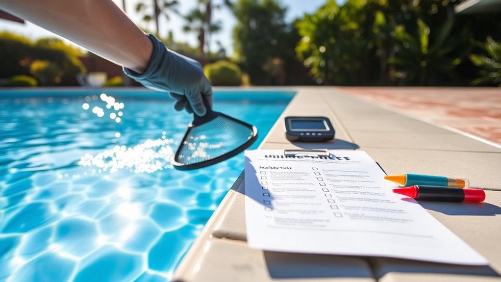 weekly pool maintenance tasks