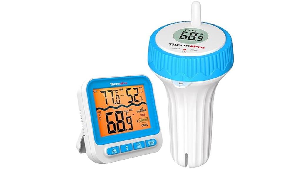 wireless waterproof pool thermometer