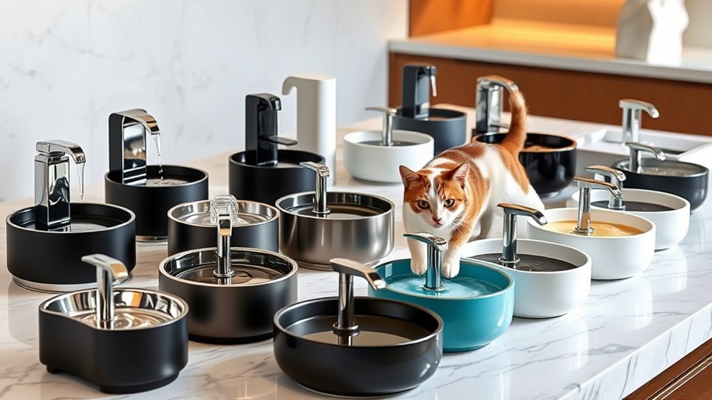 luxury cat fountain selection