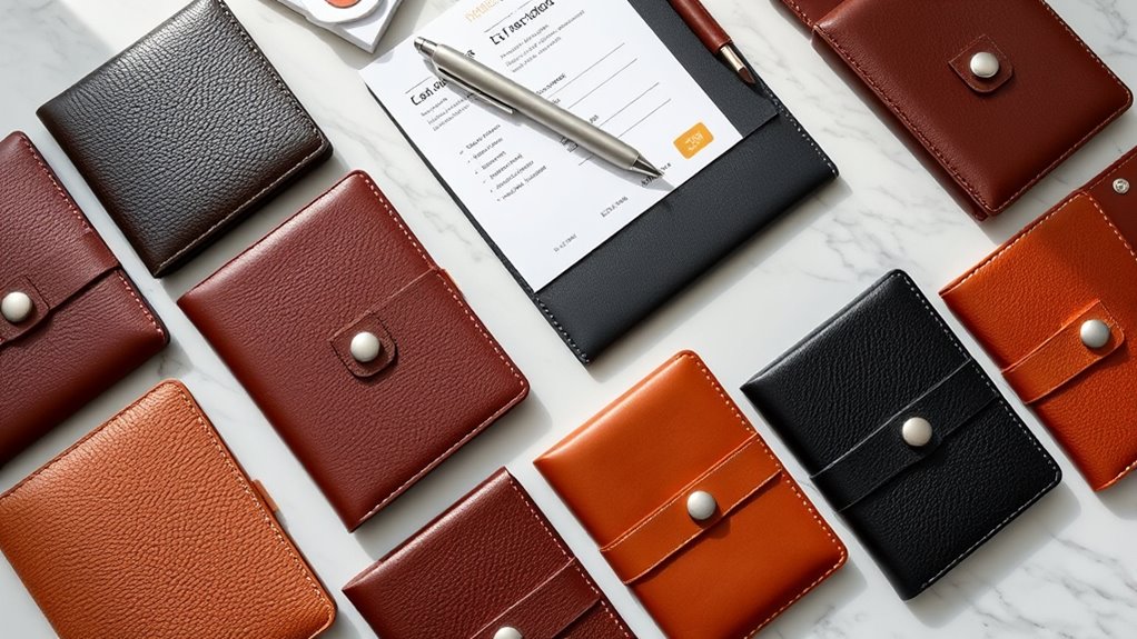 luxury leather passport sets