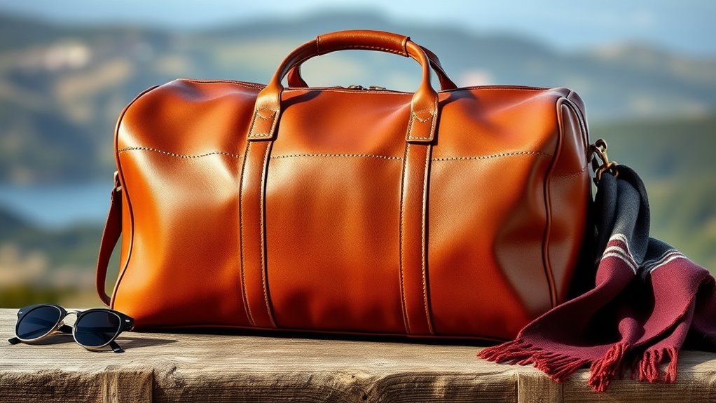 luxury leather travel bags