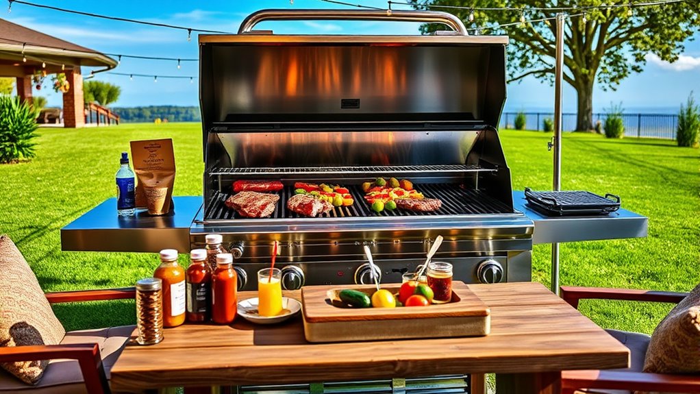 luxury tailgating grill selection