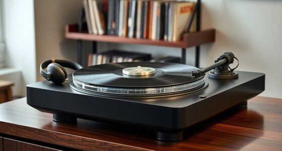 luxury vinyl record player collection