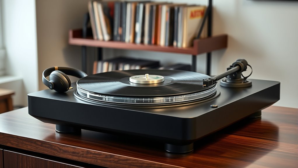 luxury vinyl record player collection
