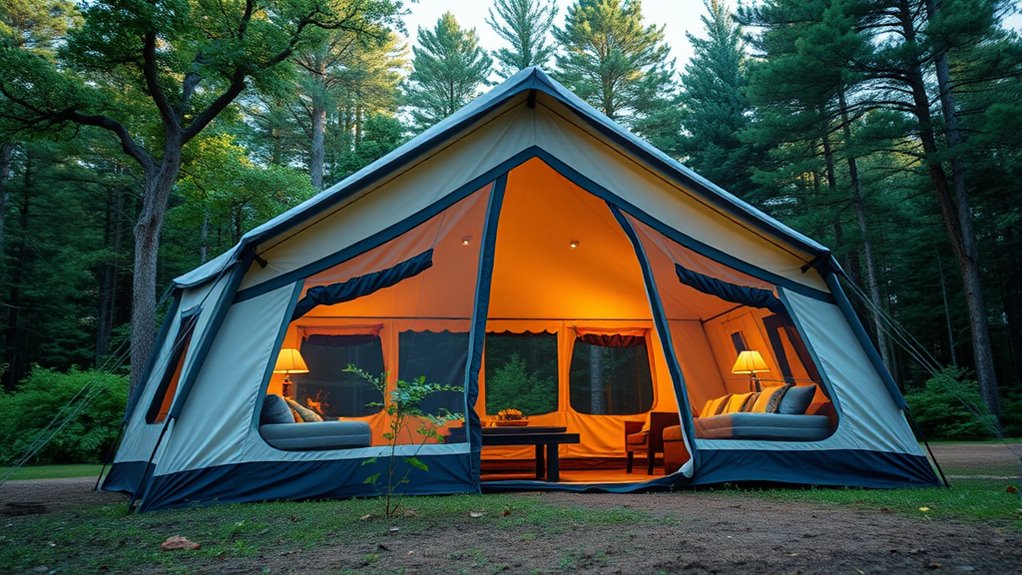 premium camping tent features