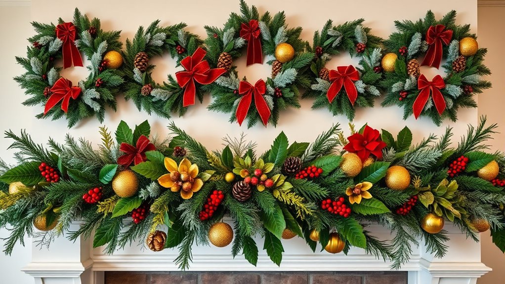 top mantel wreaths sets