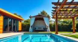 comparing poolside outdoor structures
