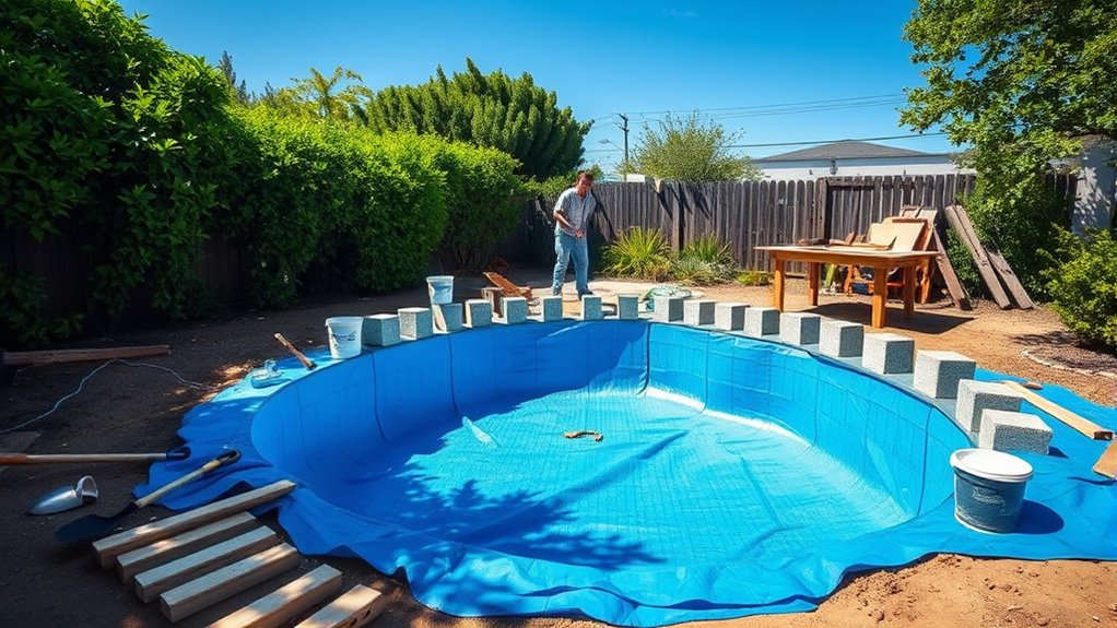 constructing diy plunge pool