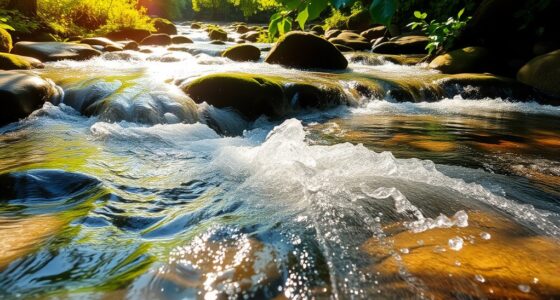 flowing water creating pools