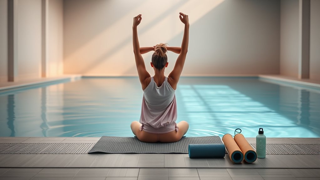 gentle pool stretching