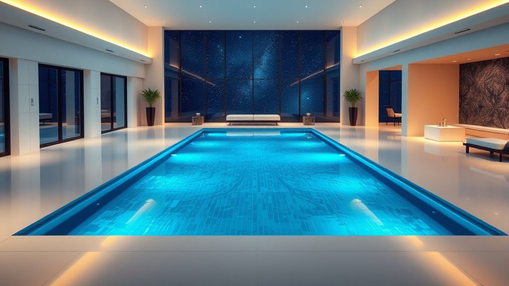 indoor pool room size