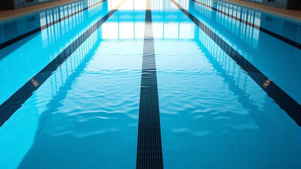 mirror assisted lap swimming