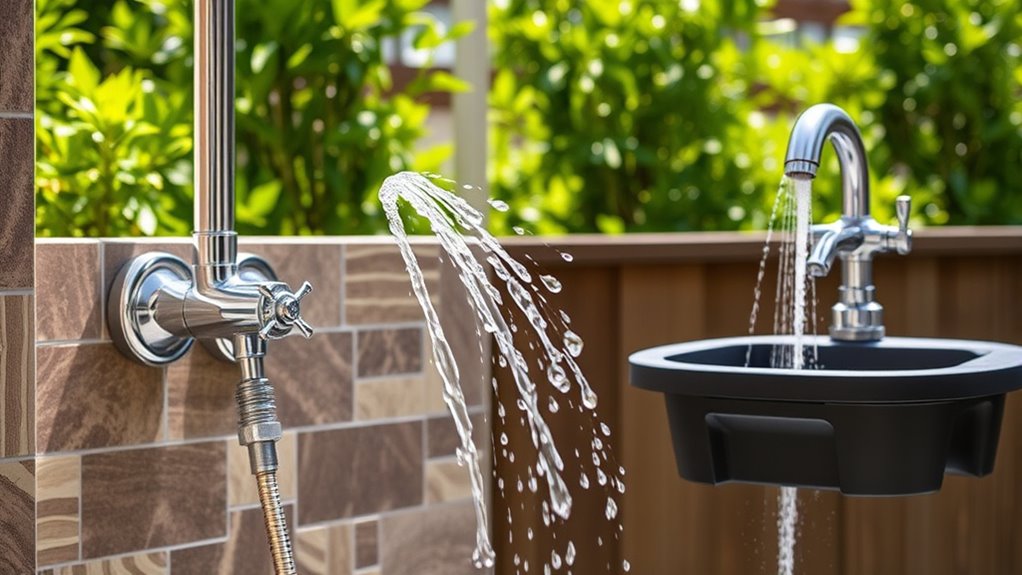 outdoor plumbing drainage and efficiency