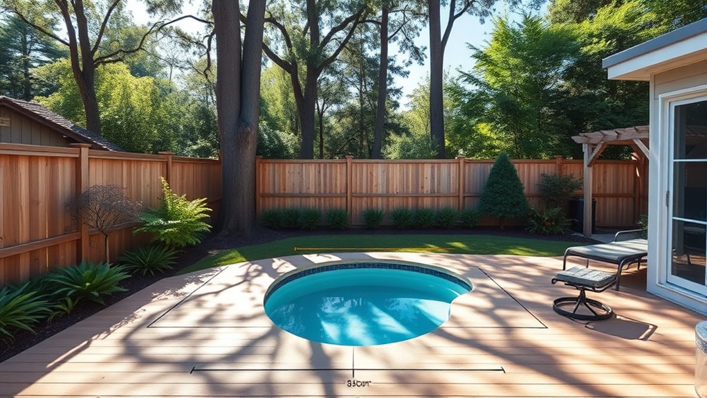 pool clearance and setbacks