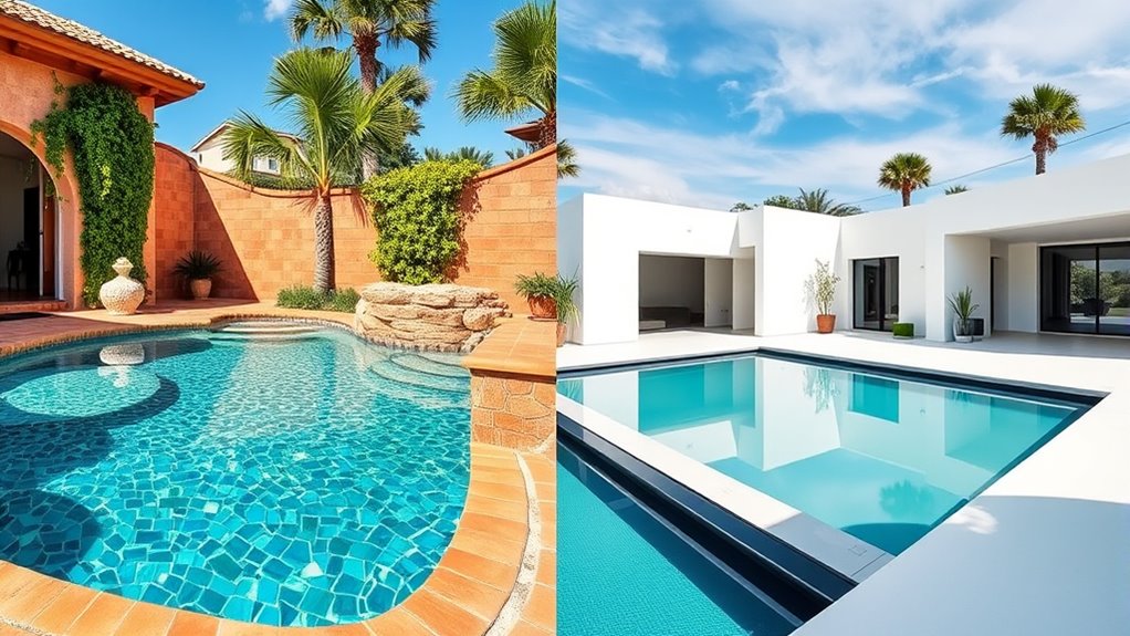 pool design style comparison