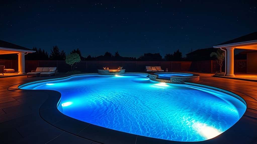 pool led lighting effects