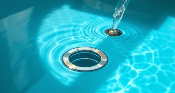 pool skimmer and return positioning