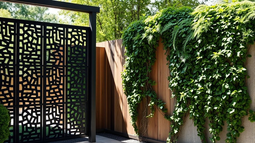 screens fencing green walls