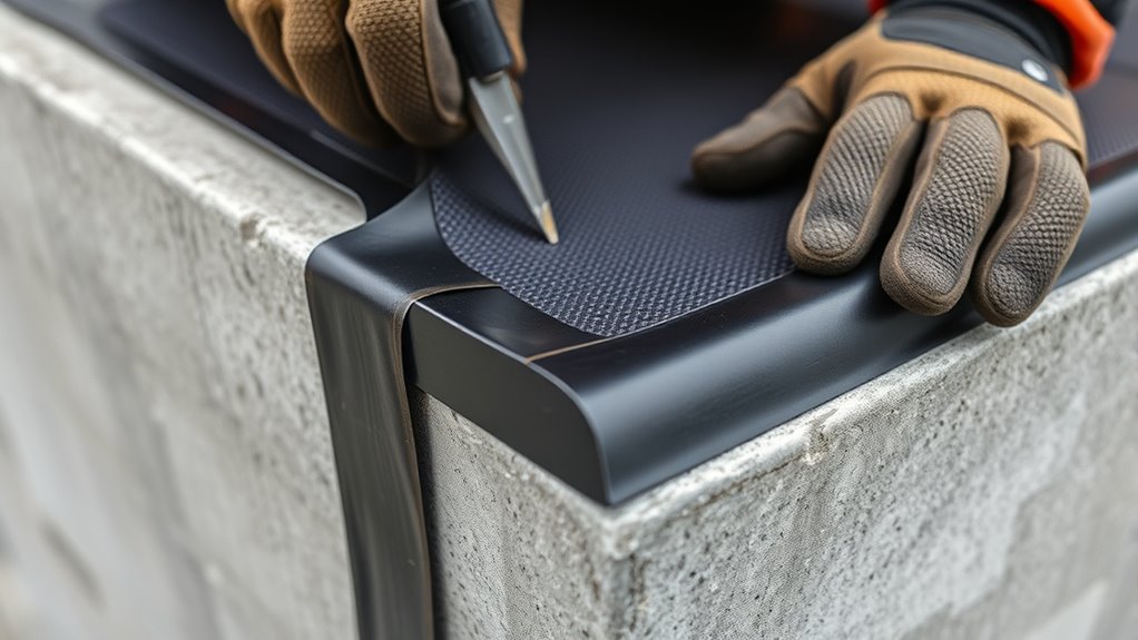sealing edges with drainage