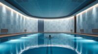 silent indoor swimming environment