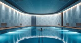 silent indoor swimming environment