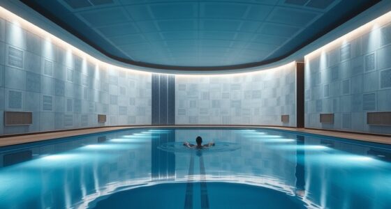 silent indoor swimming environment
