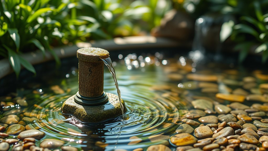 small water features enhance tranquility