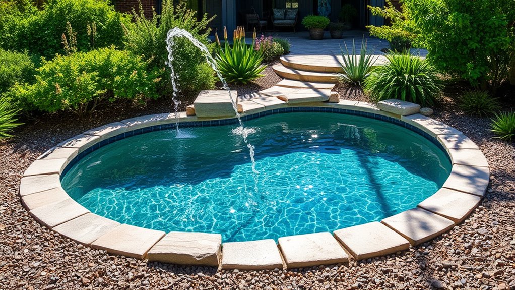 water features and resilient plants