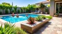 water resistant pool landscaping