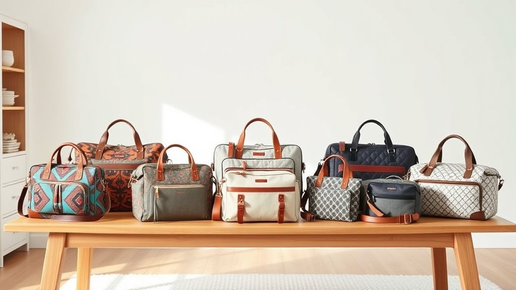 stylish functional diaper bags