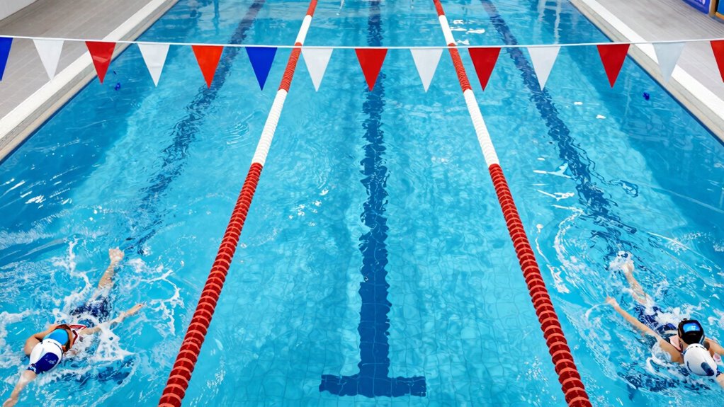 backstroke markers and flags