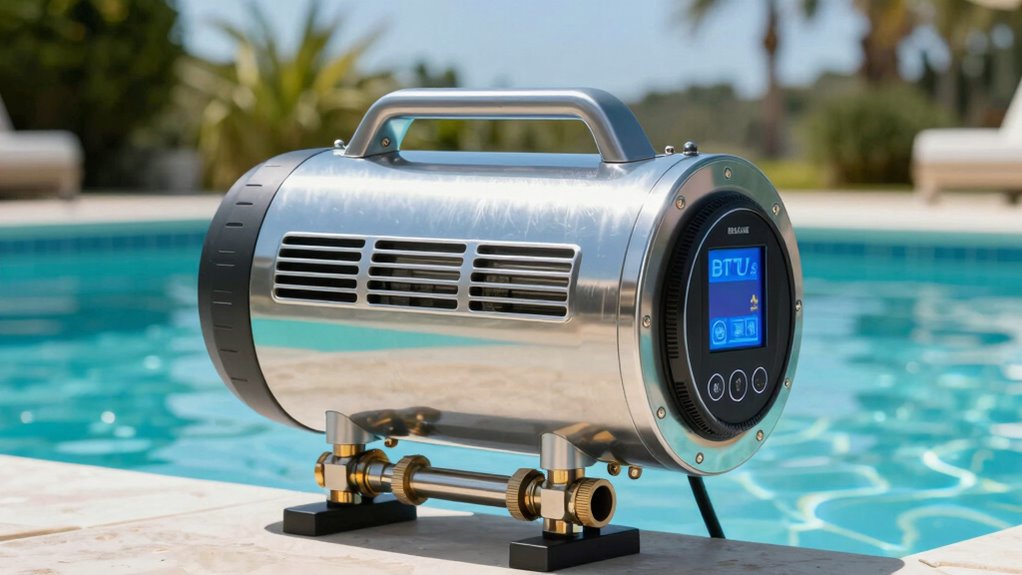 calculate pool heater size