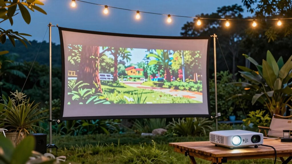 outdoor projector screen selection