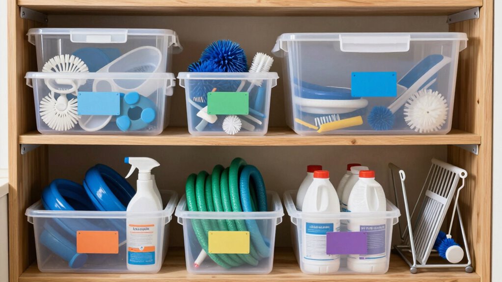 pool equipment storage checklist