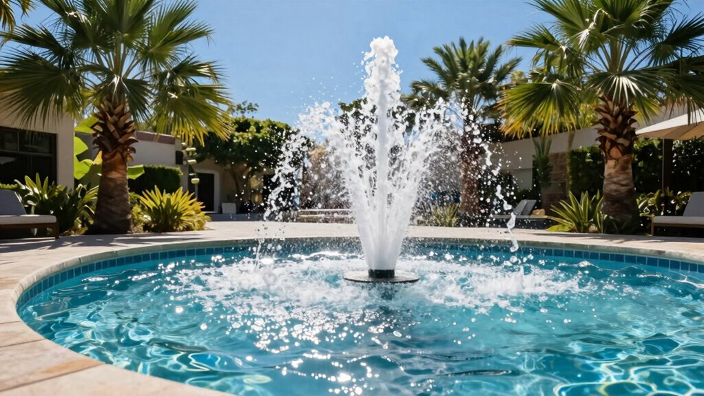 pool fountain cooling