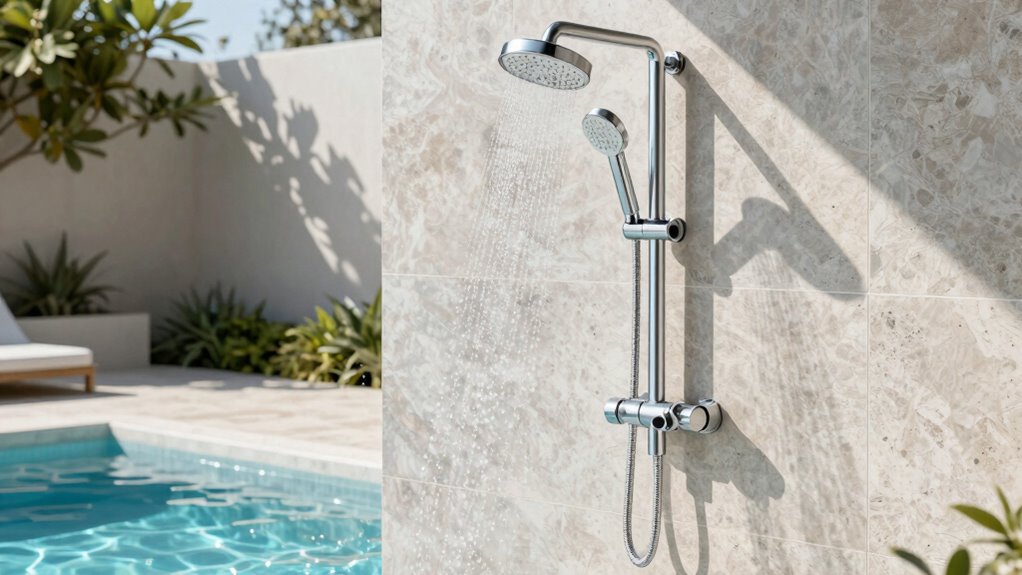 pool rinse shower essentials