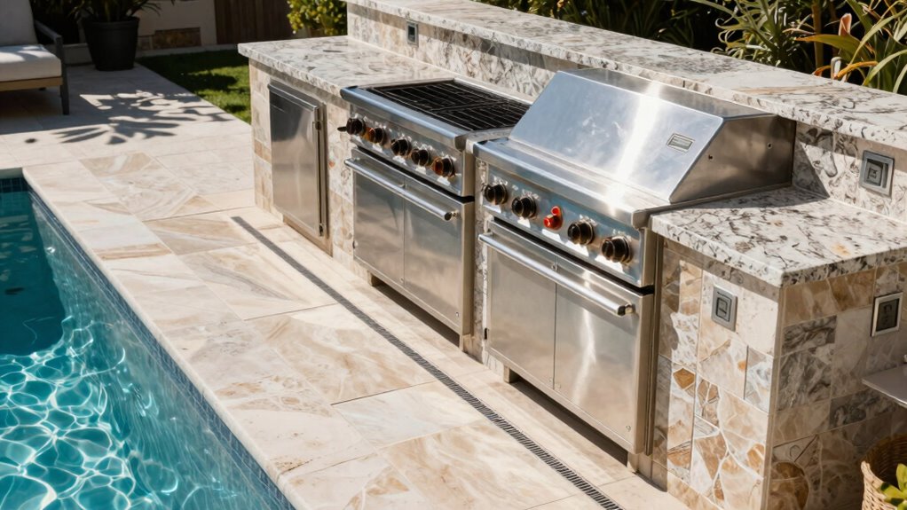 poolside outdoor kitchen safety